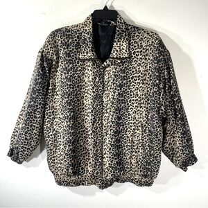 Fuda International Vintage Silk Women’s Leopard Print Jacket
